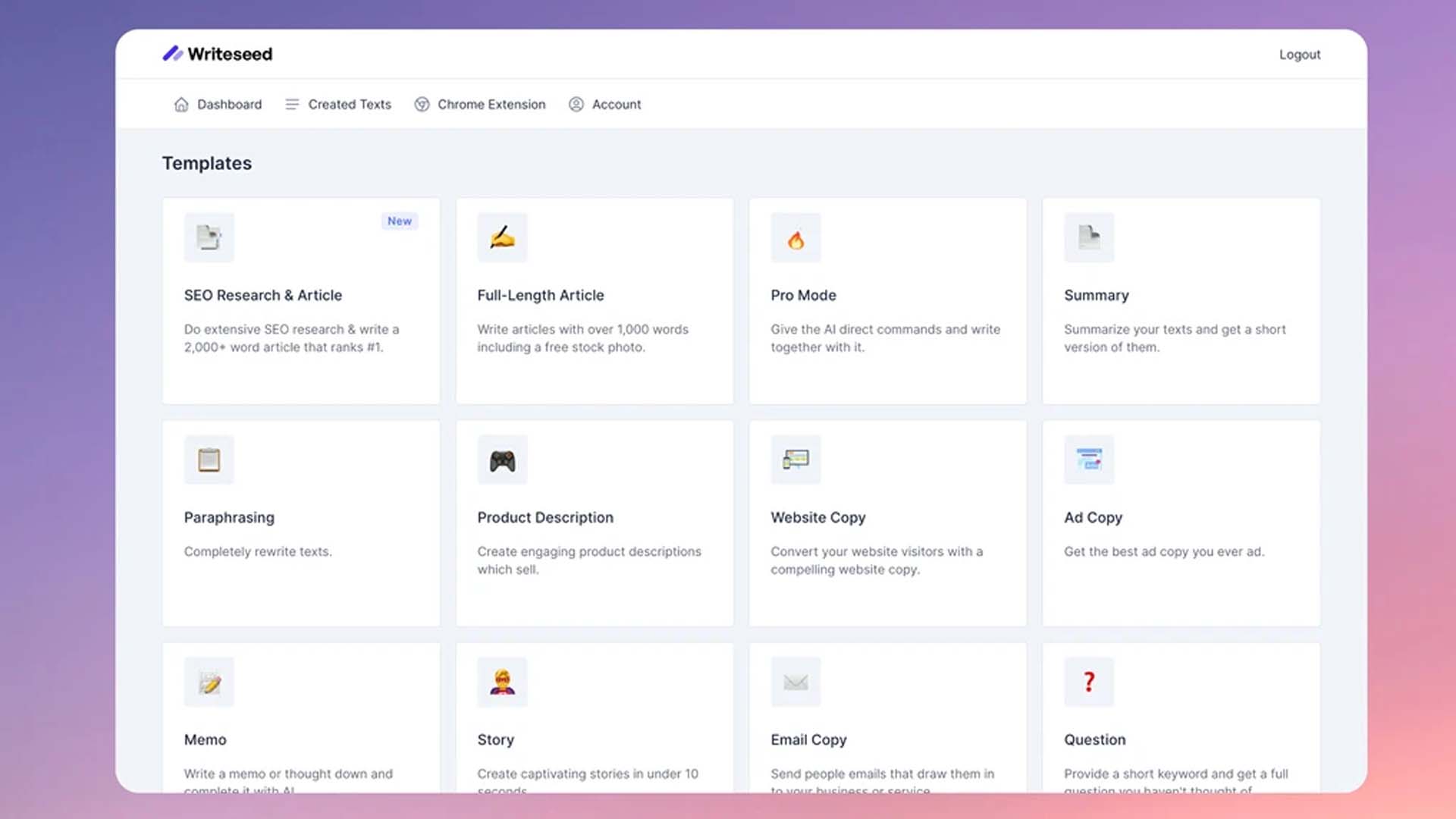 key features of Writeseed AI content writer